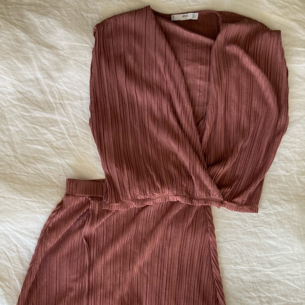 Mango Ribbed Knit Set